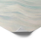 White and teal abstract painting poster (Ecke)