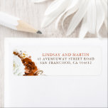 White and Terracotta Flowers Elegant Botanical<br><div class="desc">Floral boho white terracotta and burgundy red flowers address labels</div>