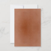 White and Terracotta Flowers Wedding RSVP Karte (Rückseite)