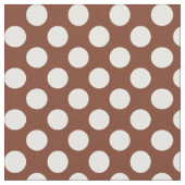 White and Terracotta Poka Dot Stoff (Nahaufnahme)