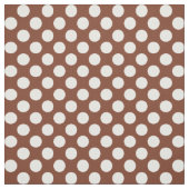White and Terracotta Poka Dot Stoff (Muster)