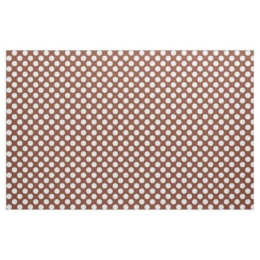 White and Terracotta Poka Dot Stoff (Fat Quarter (45,7 x 55,9 cm))