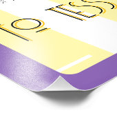 White and Yellow Stripes & Purple Trim  Fotodruck (Ecke)