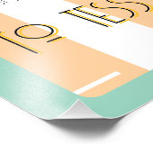 White and Yellow Stripes & Purple Trim  Fotodruck (Ecke)