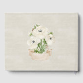 White Anemone Floral Wedding Gästebuch (Rückseite)