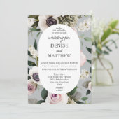 White Anemone über die Hochzeit von Northern Dropl Einladung (Stehend Vorderseite)