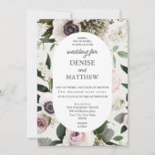 White Anemone über Snow White Wedding Einladung (Vorderseite)