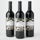 White Anemone über True Black Weinetikett (Flaschen)