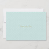 White Anemones Blue Floral Happy Mother Day Karte (Rückseite)