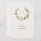 White Anemones Wreath Card Einladung (Vorderseite)