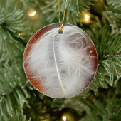 White Angel Feather Keramik Ornament