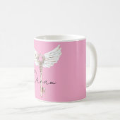 White Angel Feathers Key Kaffeetasse (VorderseiteRechts)