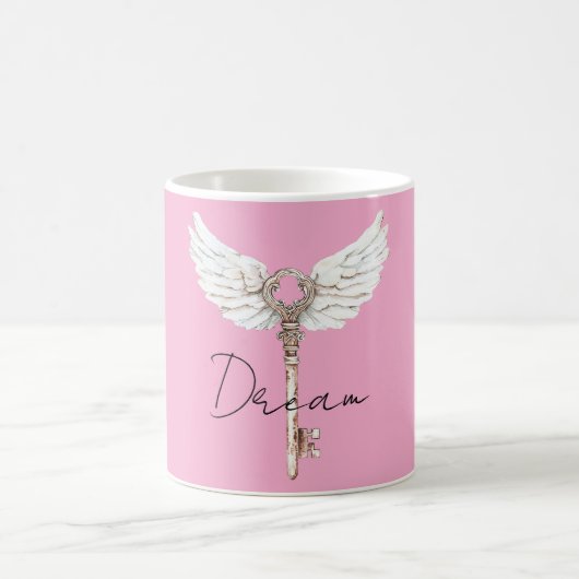 White Angel Feathers Key Kaffeetasse (Mittel)