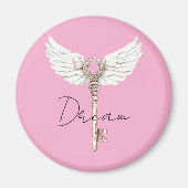 White Angel Feathers Key Magnet (Vorne)