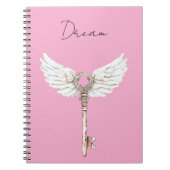 White Angel Feathers Key Notizblock (Vorderseite)