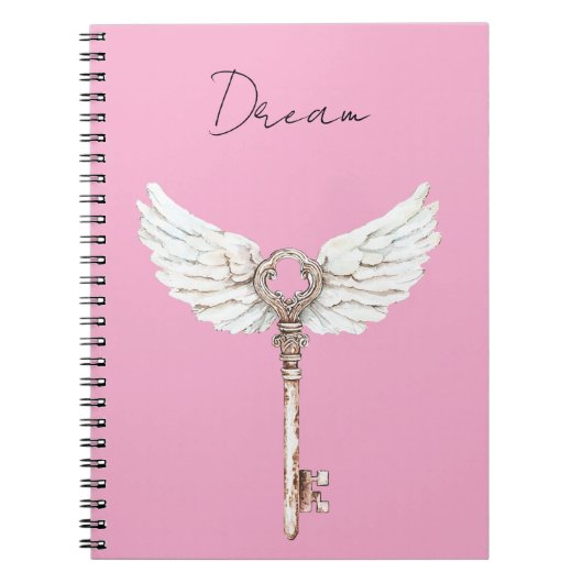 White Angel Feathers Key Notizblock (Vorderseite)