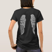 White Angel Flügel Illustration Fantasy Art T-Shirt (Rückseite)