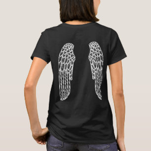 White Angel Flügel Illustration Fantasy Art T-Shirt