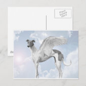 White Angel Greyhound Postkarte (Vorne/Hinten)