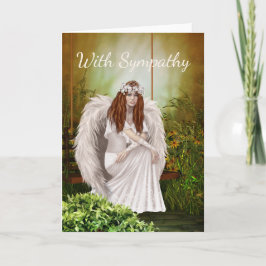 White Angel Sympathy Card Karte
