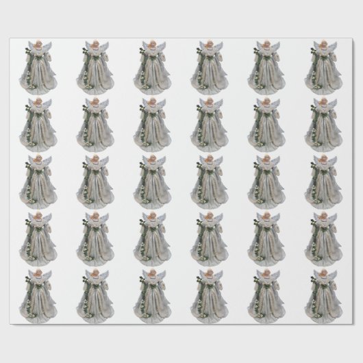 White Angel Wrapping Paper Geschenkpapier (Flach)