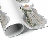 White Angel Wrapping Paper Geschenkpapier (Rolleneckpunkt)