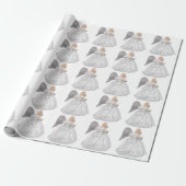 White Angel Wrapping Paper Geschenkpapier (Ungerollt)