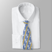 White Animal Paw Prints Team Sports Necktie Krawatte (Gebunden)