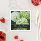 White Annabelle Hydrangeas Wedding Personalisiert Serviette (Beispiel)