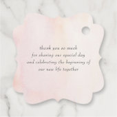 White Anthurium Blume Hochzeit Danke Geschenkanhänger (Rückseite)