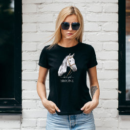 White Appaloosa Pferd Portrait Cowgirl Reiter T-Shirt