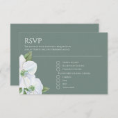 White Apple Blossom Blume UAWG Wedding RSVP Karte (Vorne/Hinten)