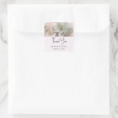 White Apple Blossom Foto Hochzeit Quadratischer Aufkleber (Tasche)