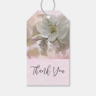 White Apple Blossom Fotografie Danke Geschenkanhänger