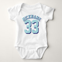 White & Aqua Baby | Sports Jersey Design
