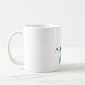 White Aqua Blue Christmas Tree Kaffeetasse (Links)