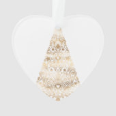 White Aqua Blue Christmas Tree Ornament (Rückseite)