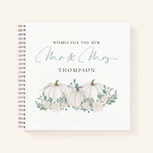 White Aquamarin Pumpkins wünscht Mr. Guest Book Notizblock
