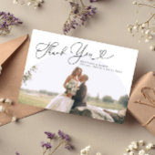 White Arch Wedding Danke, Script Dankeskarte