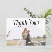 White Arch Wedding Vielen Dank Dankeskarte (Stehend Vorderseite)