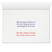 White Arctic Fox Weihnachtskarte (Innenansicht Horizontal (Unten))