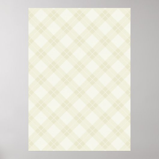 White Argyle Pattern Poster (Vorne)