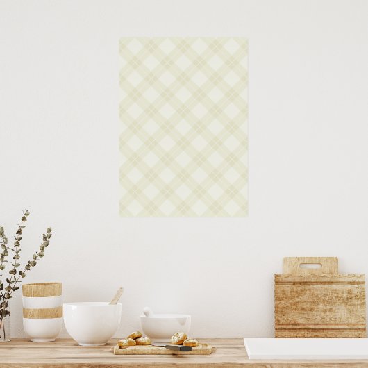White Argyle Pattern Poster (Küche)