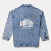 White Armadillo Personalisiert Graphic Jeansjacke (Rückseite)