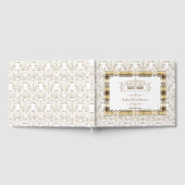 White Art Deco Great Gatsby 1920s Style Wedding Gästebuch (Voll)