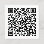 White Art Deco | QR-Code | HochzeitsrSVP Begleitkarte (Rückseite)