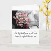 White Artistic Wedding Card Karte (Gelbe Blume)