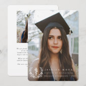 White Asclepius Medizin Schule 2 Foto Abschluss Ankündigung (Vorne/Hinten)