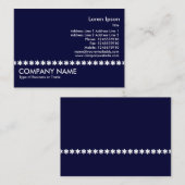 White Asterisk Line - Navy Blue Visitenkarte (Vorne/Hinten)
