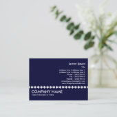 White Asterisk Line - Navy Blue Visitenkarte (Stehend Vorderseite)